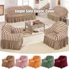 European Style Armchair Cover With Skirt Stretch Sofa Slipcover For Living Room Sofa Couch Cover Dustproof Chair Sofa Slipcovers