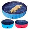 Foldable Pet Pool Large PVC Dog Bath Tub with Drain Valve Non-Slip Base Children Sandbox Pool for Outdoor Beach Use