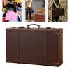 Handmade Wooden and Leather Suitcase Small Storage Chest Decorative Trunk Clothing Store Window Display Decoration
