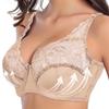 Sexy Ultra-thin Solid Color Lace Hollow Large Size Bra Gather Steel Ring Comfortable Underwear Adjustable Ladies Underwear 36BC-44BC