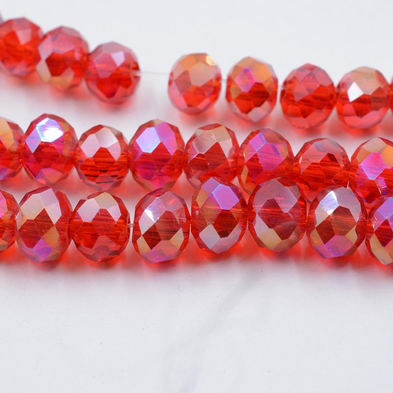 Dark Red Series Shining Multicolor 4/6mm Crystal Beads Rondelle Shape Jewelry Findings Earring Glass Quartz Charms Bracelet Accessories