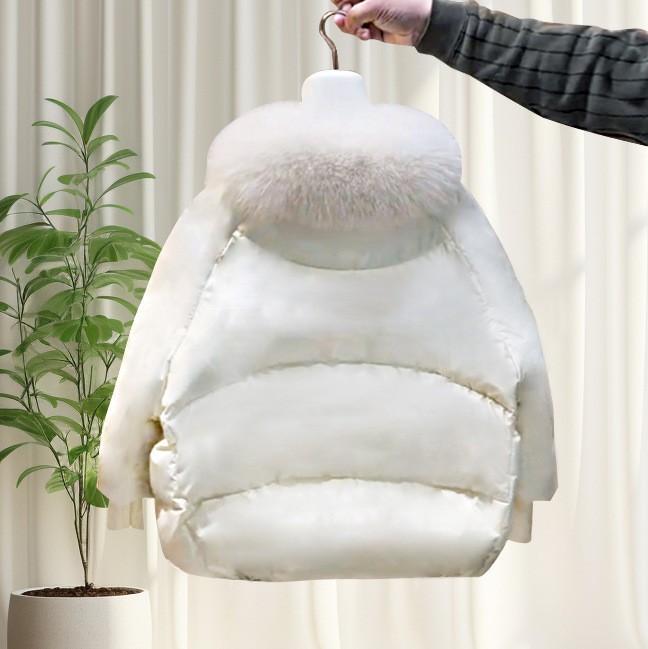 Winter Thickened Warm Cotton-padded Clothes Loose Fashion Big Collar Faux Fox Fur Jacket Vest Coat