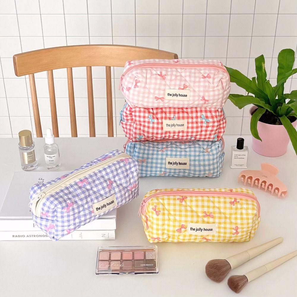 Large Capacity Storage Bag Bowknot Stationery Bag Multi-function Pen Box  Gift