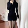 Dress Female Hip Tight Sexy Royal Sister Skirt Set Autumn and Winter Long Sleeves Internet Celebrity Fried Street New Autumn