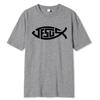 Jesus Little Fish Design Printing Unisex T-Shirts Loose T-Shirts Cotton Breathable T-Shirt Oversized Tops Soft Quality Brand Tees