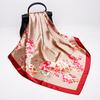 19 New Silk Printed Scarves Women'S 90Cm Satin Square Scarf