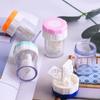 1/2/4 Contact Lenses Cleaner Device Manually Rotatable Type Portable Contact Lens Beauty Pupil Storage Cleaning Container Tools