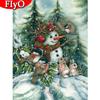 Diamond Painting Cross Stitch Winter Bird Diamond Embroidery Christmas Snowman Craft Kit Handmade Gift
