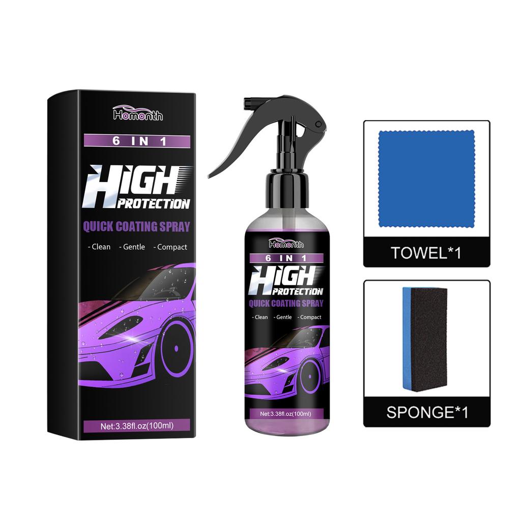 Automobile Protection Spray 6 In 1 Car Paint Crystal Plating Sealing Glaze Dustproof Anti-Fouling Polishing Refurbishment Coating Agent