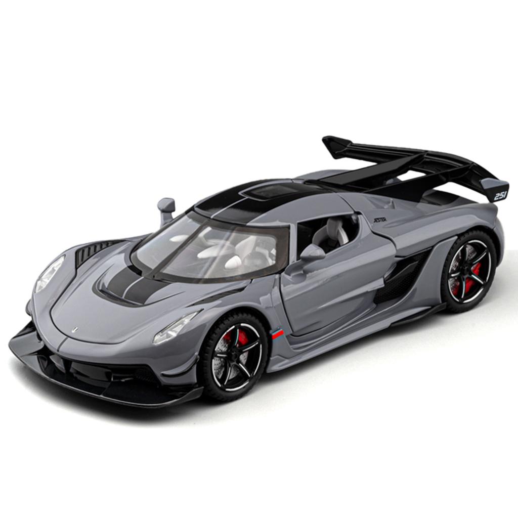 1/22 Metal Die Cast Koenigsegg JESKO Supercar Model Racing Gift Boy Simulation Sound and Light Retraction Collection Ornaments