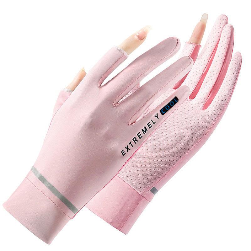Summer New Women's Light and Icy Breathable Sunscreen Gloves, Riding, Driving, Outdoor Sports Can Be Thin