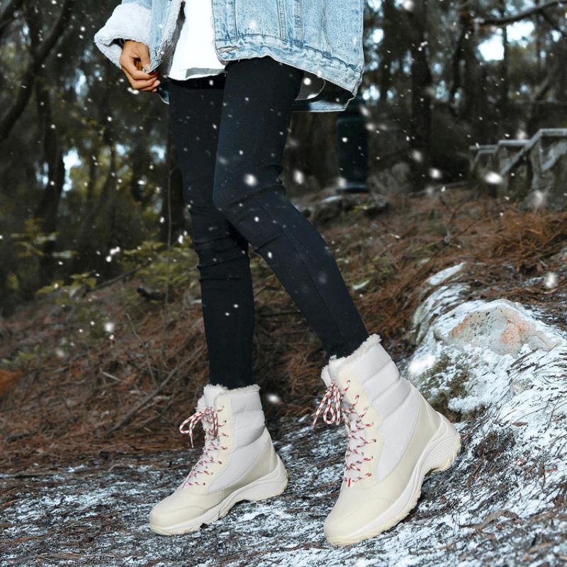 Fashion Winter Women's Casual Snow Boots Outdoor Comfortable Warm Plush Cotton Shoes Anti Slip Thick Soled Ankle Boots Shoes for Women