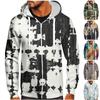 Men's Zipper Sweater Coat Printed Fashion Hooded Sweater