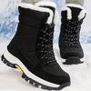 Women Boots Waterproof Booties Winter Keep Warm Quality Mid-Calf Snow Boots Ladies Lace-up Comfortable with Fleece Lining