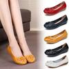 Comfortable Casual Plus Size Women's Leather Shoes Soft Bottom Flat Heel Elegant Design for Summer Ideal For Mothers