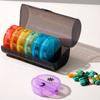 Drug Container 7-Day Splitter Pill Organizer 14-Grid AM/PM Compartments Rainbow Pill Box Reusable 2 Times a Day Daily Pill Box
