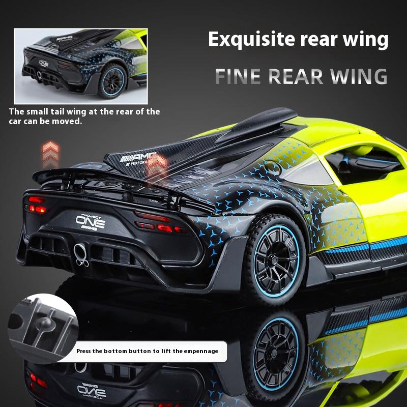 1/32 Benz One Boxed Alloy Die-cast Supercar Model, Children's Toy Car with Sound, Boys' Birthday Gifts, Holiday Gifts, Desktop Ornaments