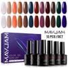 MAYJAM 12Pcs Nail Gel Polish Set Valentine Gift Colors of 2022 Nail Art Design Soak Off LED Lamp Gel Polish DIY Manicure Kit 8ML Nail Gel Kit