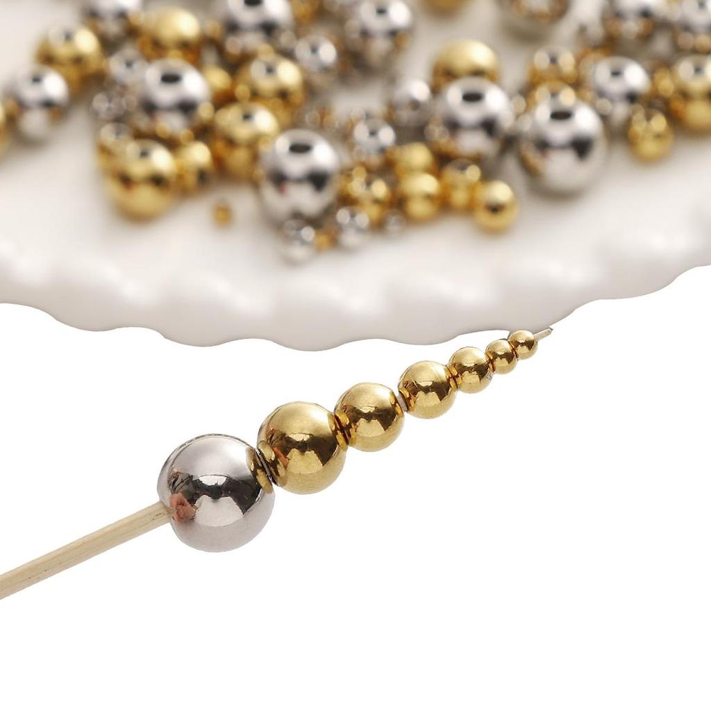 10-50pcs/bag Stainless Steel Beads DIY Bracelet Necklace Earrings Jewelry Accessories