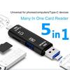 5 In 1 Multifunction Usb 3.0 Type C/Usb /Micro Usb/Tf Memory Card Reader OTG Card Reader Adapter