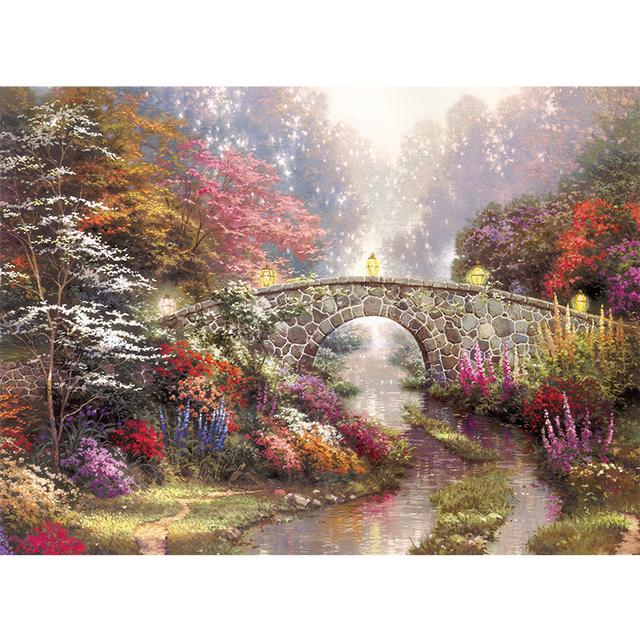 Europe Retro Landscape Christmas Snow Scene Canvas Painting Prints Paris London Posters Print for Living Room Home Decor No Frame