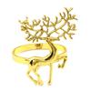 Xmas Napkin Rings Deer Shaped Holders Buckles Party Serviette Christmas Decoration Supplies 1/6 PCS