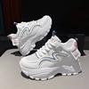 Fashion 2024 Spring Autumn Women's Chunky Sneakers Breathable Platform Sports Shoes for Women Fashion Thick Sole White Trainers Woman