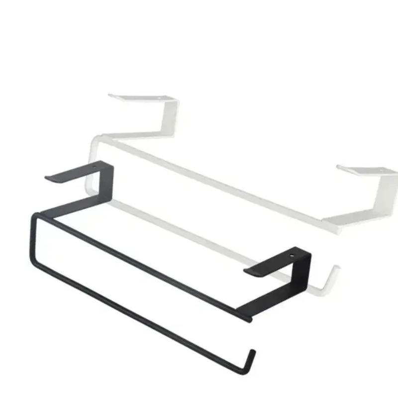 Настенный держатель для рулонов бумаги, вешалка для хранения в ванной, вешалка для полотенец, подвесная полка для кухонного органайзера