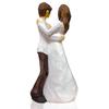 Romantic Couple Statue | Beautiful Resin Home Decor (Pack of 1, White and Brown Color)