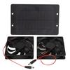 Solar Panel Powered Dual Fan Silicon Plastic 10W 12V 2A Outdoor Portable for Chicken House Greenhouse RV Car
