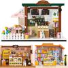 NEW Coffee Shop Bakery Bookstore Pet Cure Street View Food House Building Blocks Kit Girls Bricks Model Kids Toy Children