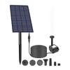 2.5W Solar Fountain Pump with with 4 Nozzles Pump Wall-mounted Plug-in Fountain Pump for Fish Tank Garden Pool Aquarium