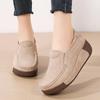 Fashion New Spring Autumn Women Loafers Flats Ladies Genuine Leather Moccasins Fall Slip-on Casual Round Toe Handmade Platform Shoes