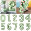 40 Inch Olive Green Number 0-9 Balloons Helium Foil Digital Balloon for Birthday Anniversary Party Decoration