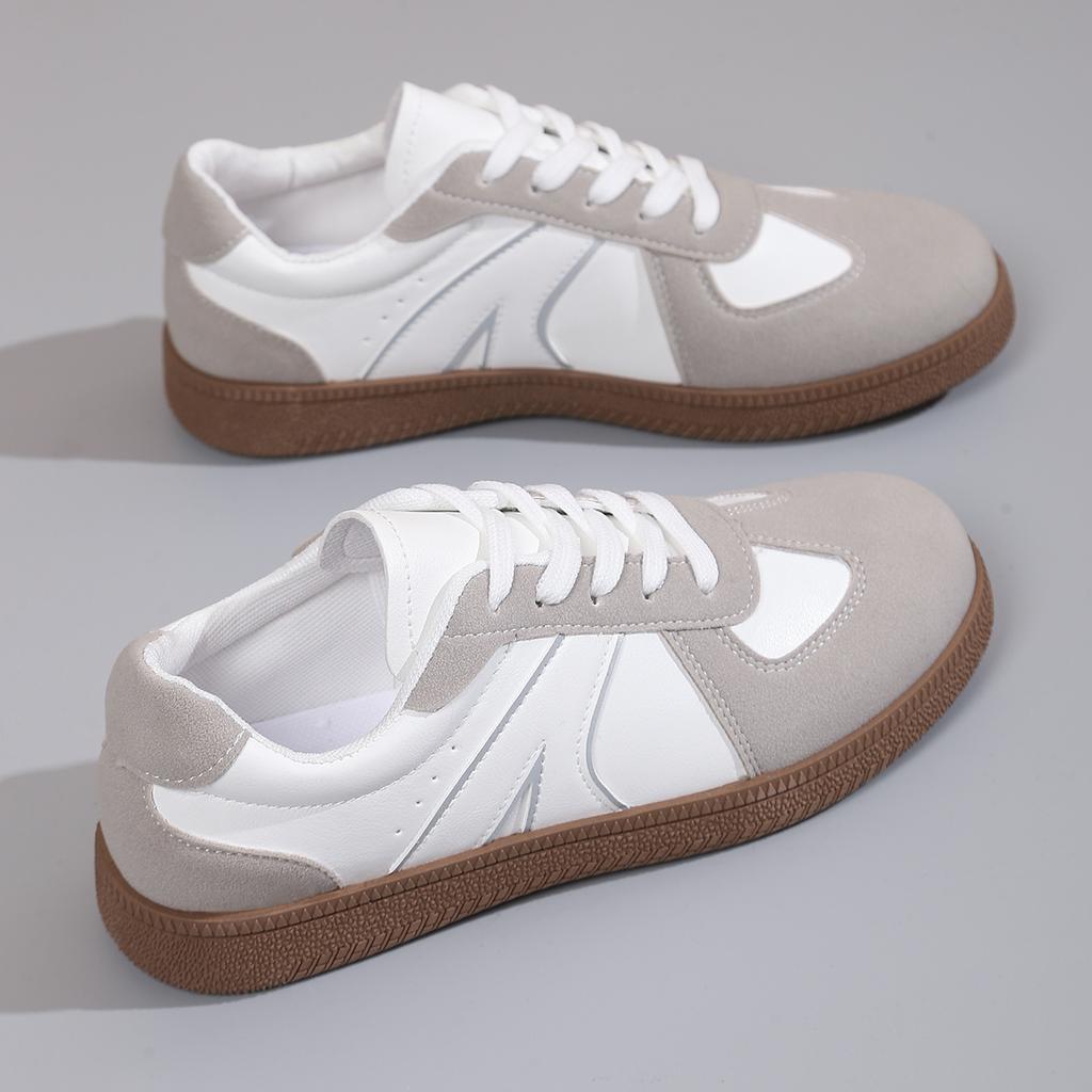 New Vintage Casual Sports Shoes for Women Leather Hiking Sneakers Platform Walking Athletic Shoe Unisex White Loafers