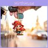 Little Car Acrylic Red Riding Mushroom Girl Keychain Pendant Vehicle Interior