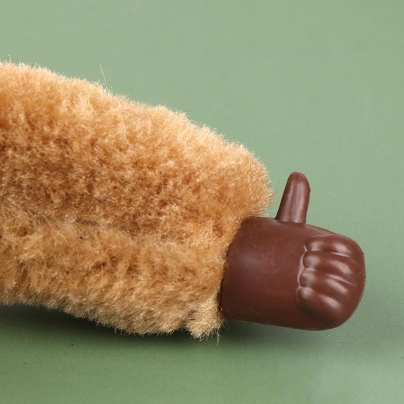 Cute Girl Plush Fur Monkey Key Chain Orangutan Keychain On Pant Women Bag Car Trinket Female Toy