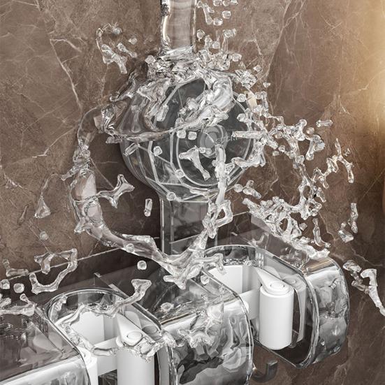 Wall Mount Mop Gripper Broom Holder Strong Load-Bearing Simple Installation Anti-Slip Mop Handle Hanger Dustpan Broom Organizer