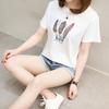 Summer Korean Version of Letters Short-sleeved T-shirt for Female Students Versatile Loose Half-sleeved T-shirt Harajuku Style Top