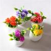 Doll House Mini Simulation Color Floral Plant Pot with Miniature Miniature Miniature Landscape Decoration