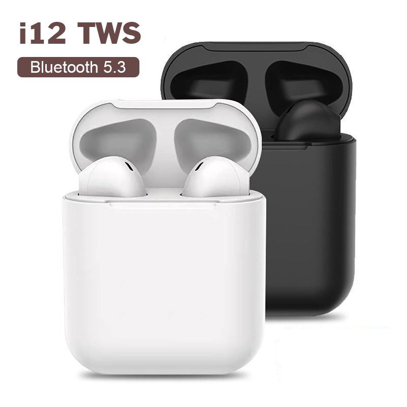 Обновленные наушники Inpods 12 TWS Bluetooth 5.3 с низким уровнем задержки и шумоподавлением, супербасовые наушники с микрофоном для iPhone Xiaomi Huawei