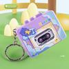 Retro Cassette Recorder Toy 10 Songs Play/Pause Function Tape Compartment Keychain Bag Decoration