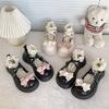 JK Small Leather Shoes Female Spring and Autumn Thick Bottom Muffin Bow 2025 New Round Head Japanese Lolita Mary Jane Shoes