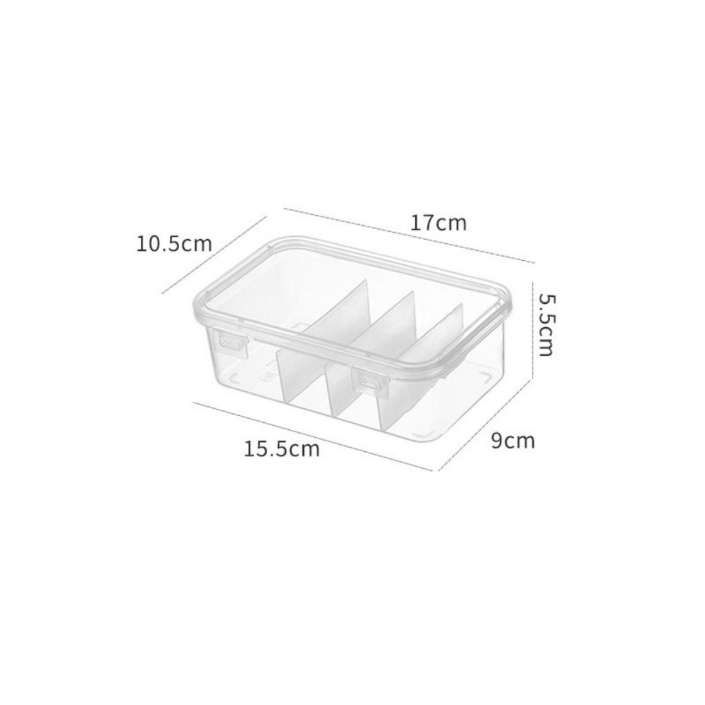 Dustproof Desktop Storage Box Transparent Divided Seasoning Box Transparent Storage Box Kitchen