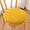 Fleece Round Chair Cushion Plush Faux Lambswool Seat Pad with Zip Winter