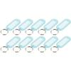Keychain Type Name Tag for Double-sided Display, Large Pack of 10, Light Blue Nuff-210LBX10