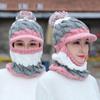 Autumn and Winter Women's Cotton Hat Student Knit Hat Warm and Velvet Thick Woolen Hat Windproof Cycling Hat