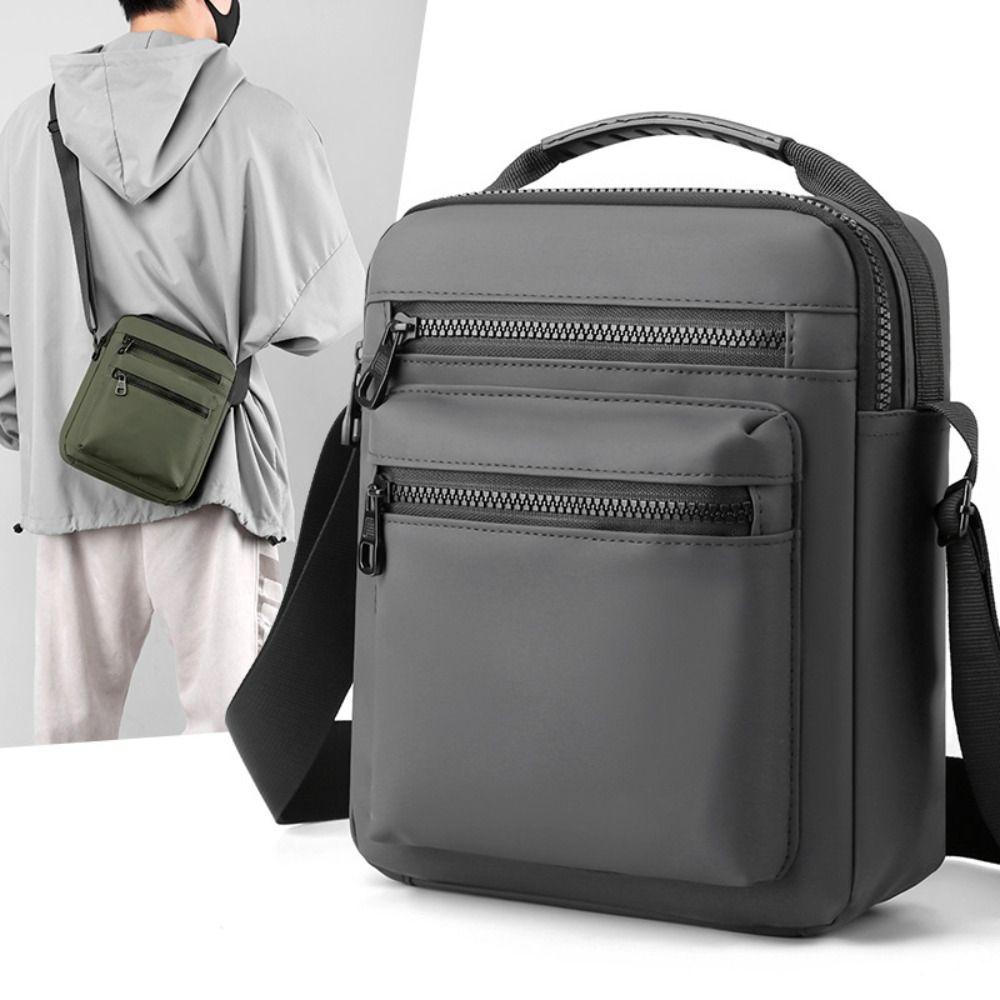 Multifunctional Nylon Shoulder Bag Korean Style Small Square Bag Simple Men Crossbody Bag Business