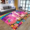 3D Pink Unicorn Carpet Girls Room Cartoon Kids Living Room Area Rugs Bedroom Beside Carpet Balcony Rug Baby Hall Mat Floor Mat