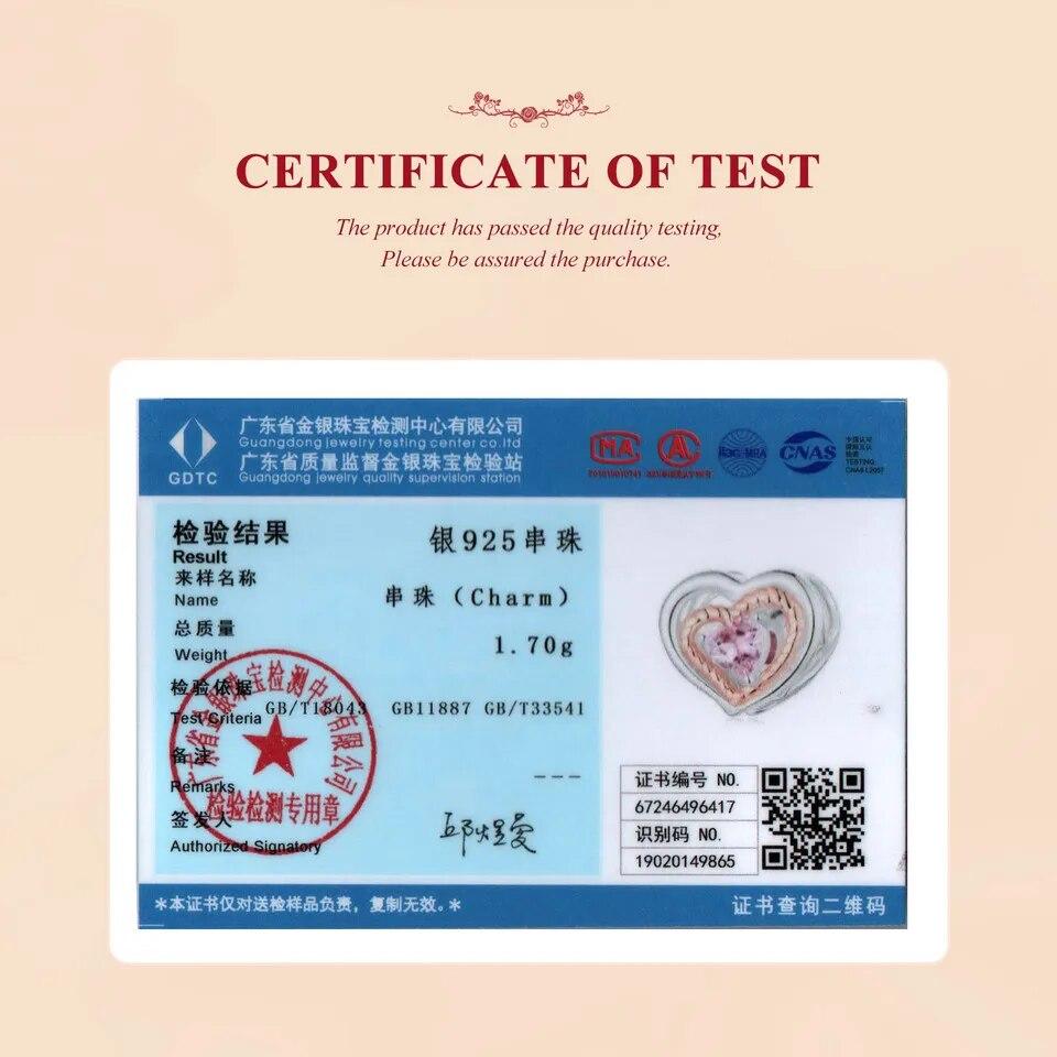 Bamoer Rose Gold Tree of Life Love Hreat Charm Beads for Women Jewelry Making 925 Sterling Silver Charm for Original Bracelet